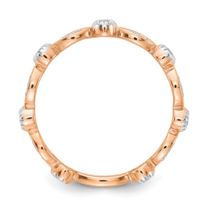 Buy Stylish 14K Rose Gold Fashion Band - 1/5 Carat Lab-Grown Diamond, VS/SI+-3
