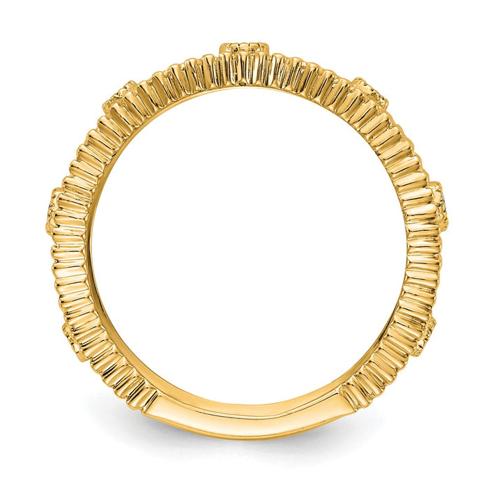 Buy Stylish 14K Gold Fashion Band with 1/4 Carat Lab-Grown Diamond - Affordable Luxury-2