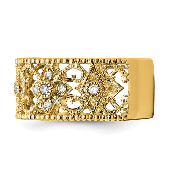 Buy Stylish 14K Gold Fashion Band with 1/4 Carat Lab-Grown Diamond - Affordable Luxury-3