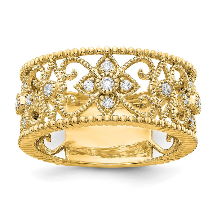 Buy Stylish 14K Gold Fashion Band with 1/4 Carat Lab-Grown Diamond - Affordable Luxury-1