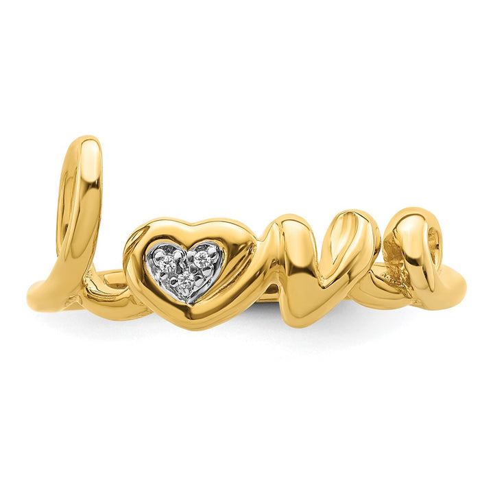 Exclusive 14K Gold Diamond LOVE Ring - Stylish Design at an Affordable Price-3