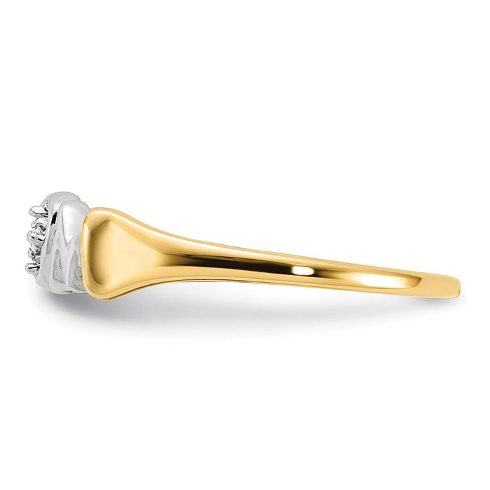 Shop 14K White Gold Rhodium-Plated Diamond "Mom" Ring - Stylish Luxury Gift-3