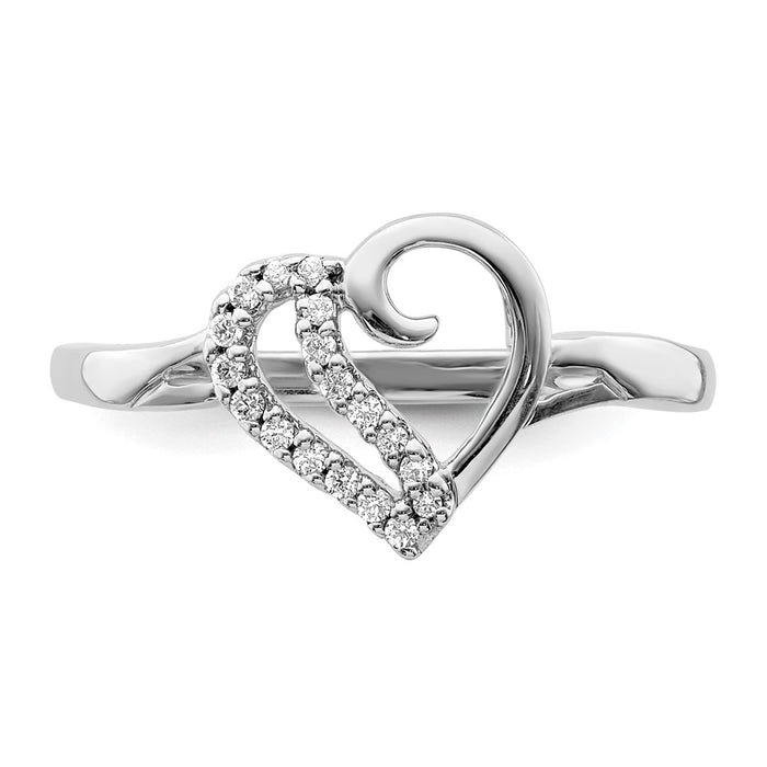 Exclusive 14K White Gold Heart-Shaped Diamond Ring - Stylish Value at 1.0ct-4