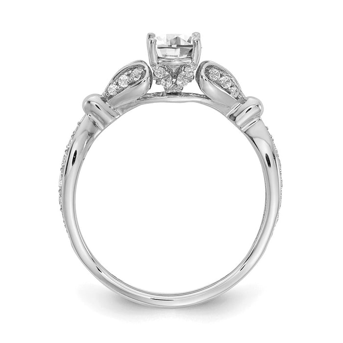 Exclusive 14K White Gold Lab-Grown Diamond Engagement Ring - Stylish 0.85mm-2