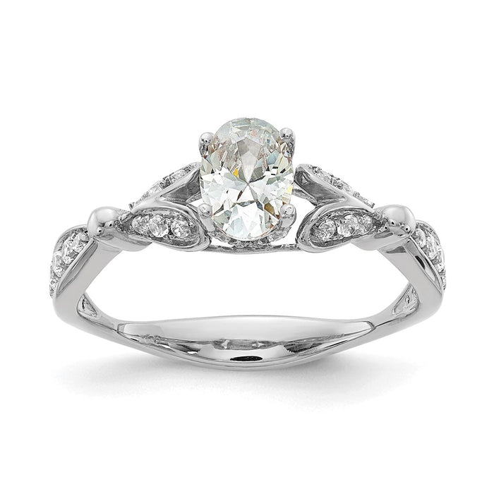 Exclusive 14K White Gold Lab-Grown Diamond Engagement Ring - Stylish 0.85mm-1