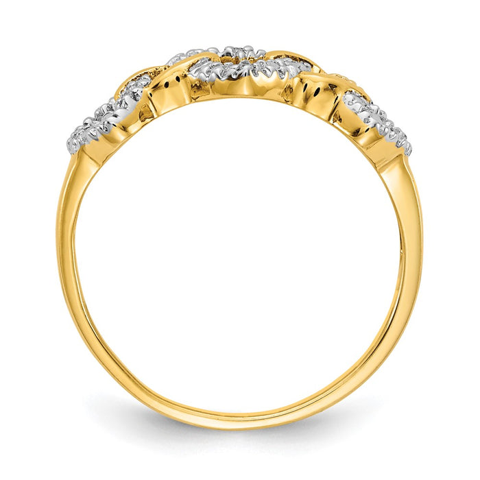 Shop Exclusive 14K Gold Triple Heart Diamond Ring - Stylish & Affordable Luxury-2