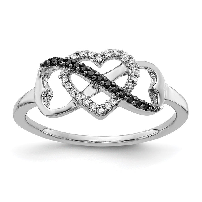 Shop Exclusive 14K White Gold Infinity Heart Ring with Diamonds - Stylish Value!-1