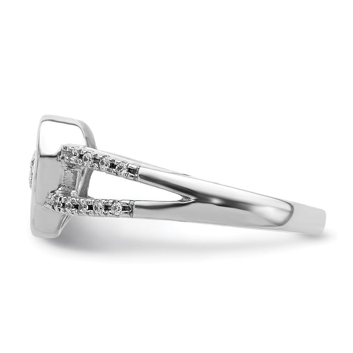 Order Affordable 14K White Gold Heart-Shaped Diamond Ring - Elegant Design-3