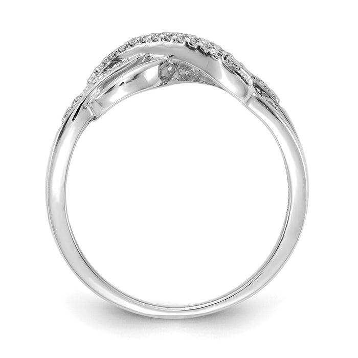 Buy Exclusive 14K White Gold Infinity Symbol Ring with 1/10 Carat Diamond-2
