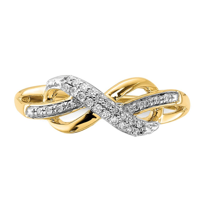 Shop 14K Gold Infinity Symbol Ring with Diamonds - Stylish & Affordable Luxury-4