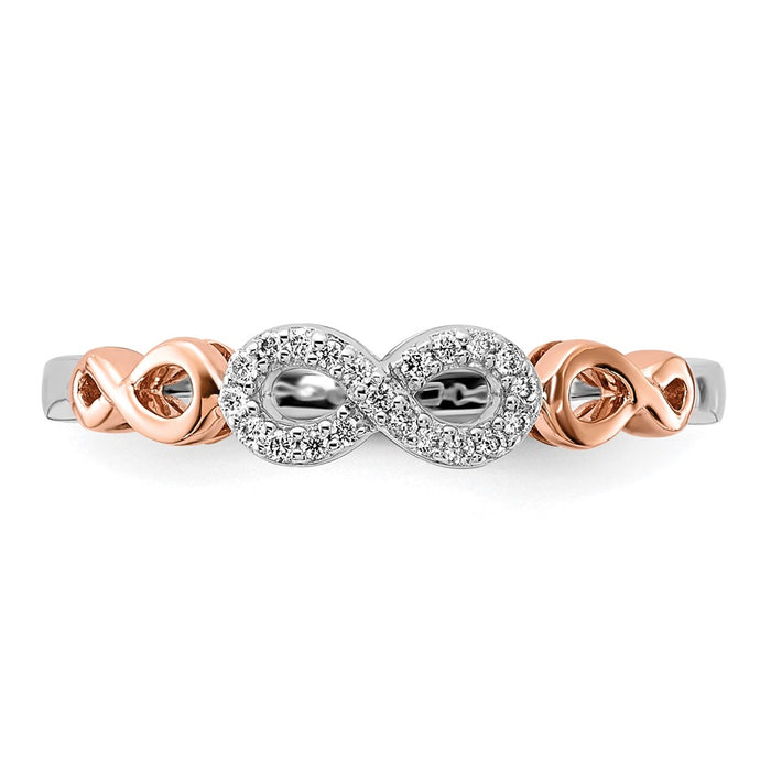 Exclusive 14K Rose Gold Diamond Infinity Band - Stylish & Affordable Luxury-4