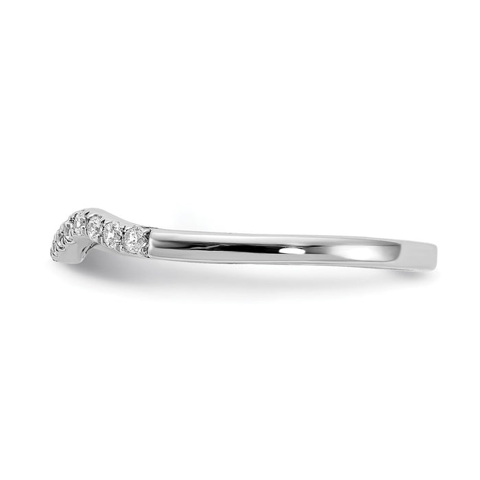 Exclusive 14K White Gold 1/8 Carat Diamond Wedding Band - Stylish Value-3