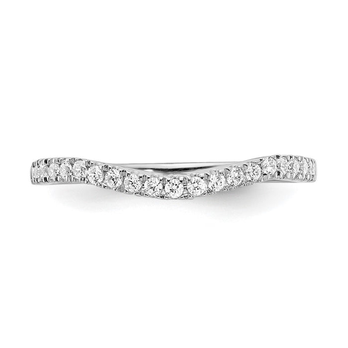 High-Quality 14K White Gold 1/5 Carat Diamond Wedding Band - Stylish Value!-4