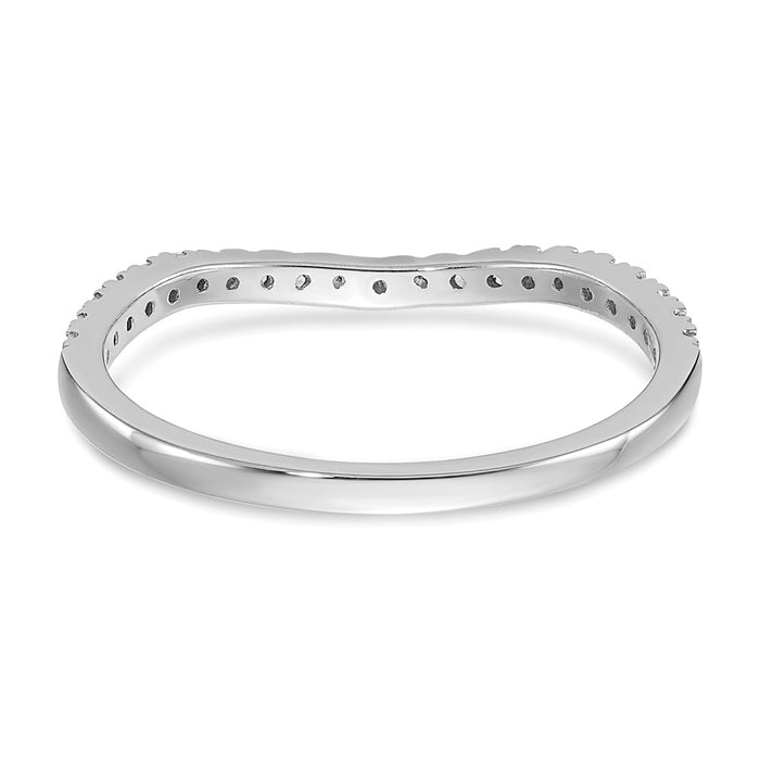 High-Quality 14K White Gold 1/5 Carat Diamond Wedding Band - Stylish Value!-5