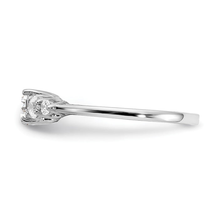 Buy Stylish 14K White Gold Semi-Mount Engagement Ring - Holds 1/2 Carat-3