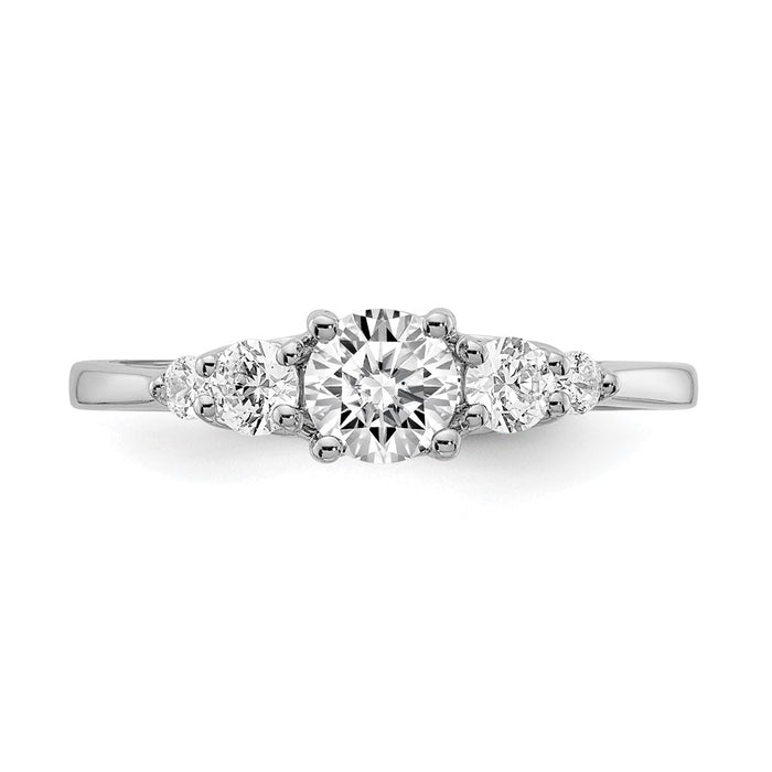 Buy Stylish 14K White Gold Semi-Mount Engagement Ring - Holds 1/2 Carat-4