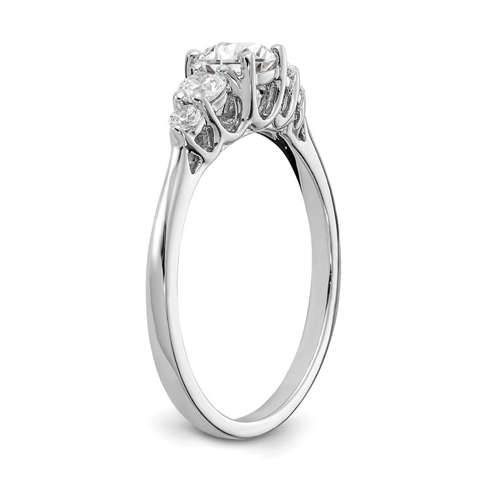 Buy Stylish 14K White Gold Semi-Mount Engagement Ring - Holds 1/2 Carat-6