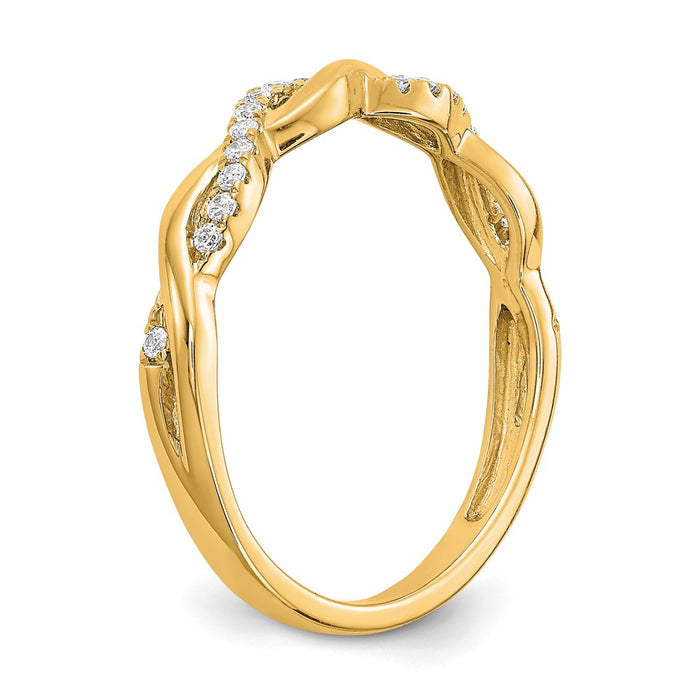 Buy Exclusive 14K Gold Diamond Criss-Cross Engagement Ring - Affordable Luxury-6