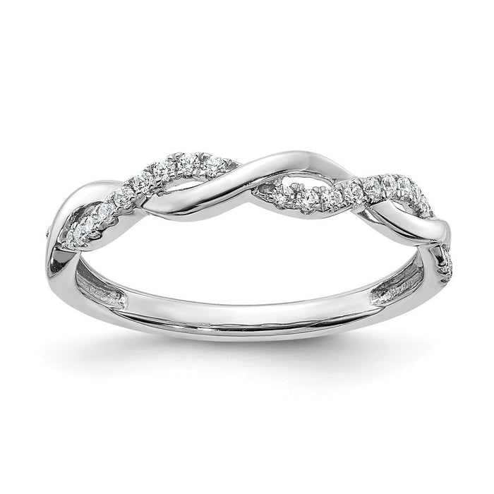 Buy Stylish 14K White Gold Wedding Band - 1/8 Carat Diamond, Luxury Design-1