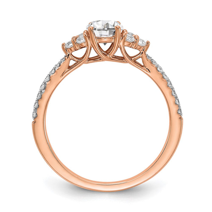 Buy Exclusive 14K Rose Gold Semi-Mount Engagement Ring - 1/2 Carat, Stylish Design-2