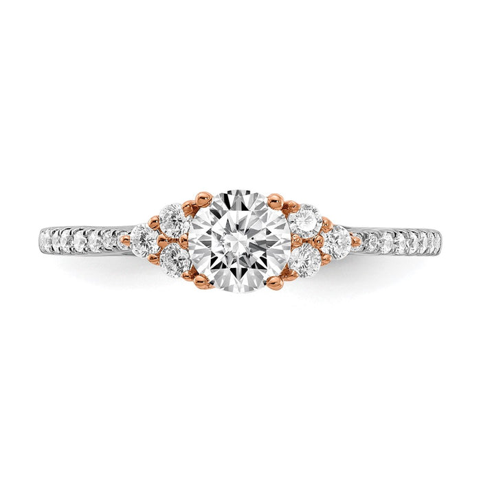 Buy Exclusive 14K Rose Gold Semi-Mount Engagement Ring - 1/2 Carat, Stylish Design-4