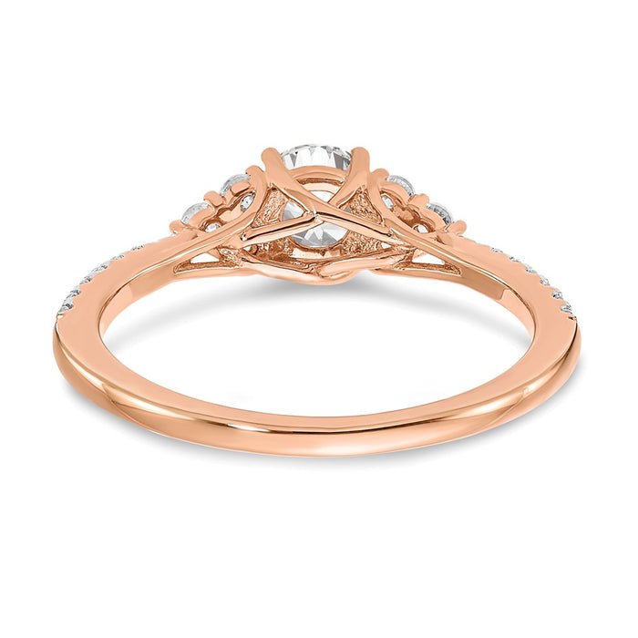 Buy Exclusive 14K Rose Gold Semi-Mount Engagement Ring - 1/2 Carat, Stylish Design-5