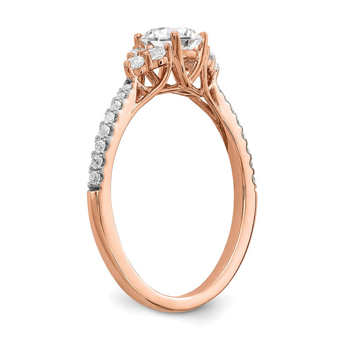 Buy Exclusive 14K Rose Gold Semi-Mount Engagement Ring - 1/2 Carat, Stylish Design-6