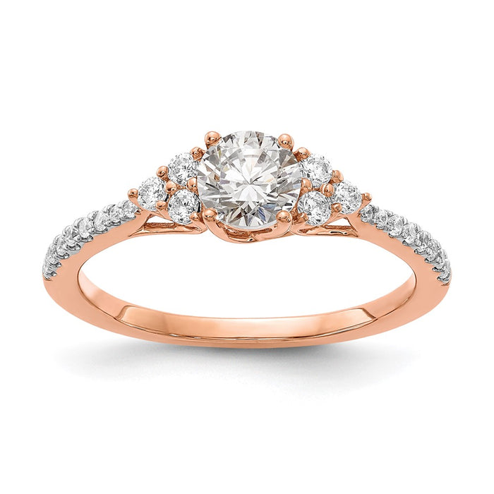Buy Exclusive 14K Rose Gold Semi-Mount Engagement Ring - 1/2 Carat, Stylish Design-1