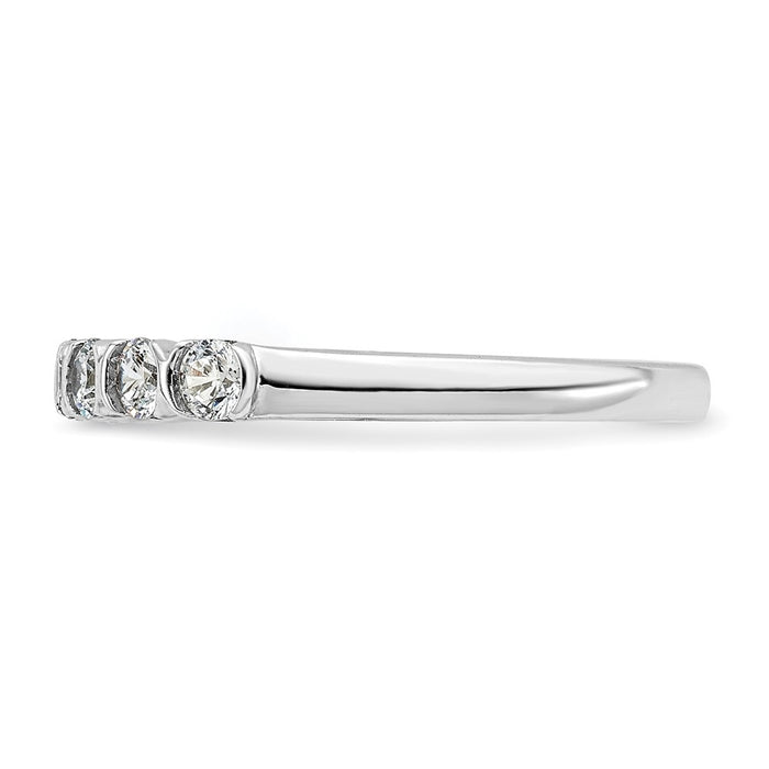 Exclusive 14K White Gold 7-Stone Diamond Wedding Band - 1/2 Carat Value-3