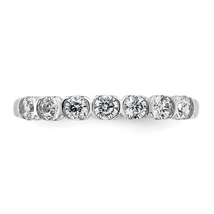 Exclusive 14K White Gold 7-Stone Diamond Wedding Band - 1/2 Carat Value-4