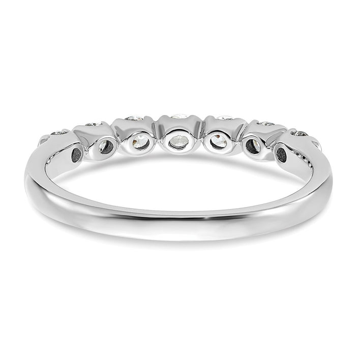 Exclusive 14K White Gold 7-Stone Diamond Wedding Band - 1/2 Carat Value-5