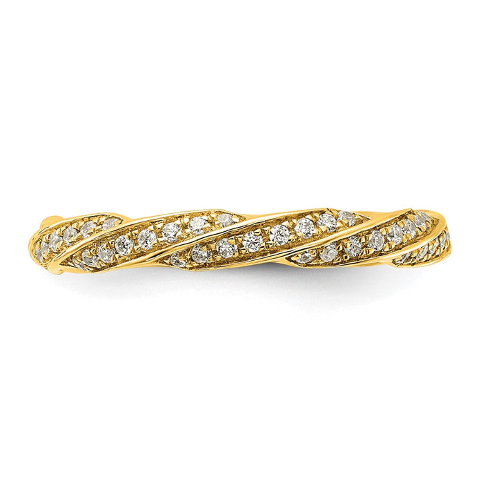 Buy Exclusive 14K Twisted Diamond Wedding Band - 1/5 Carat Total Weight, Stylish Value-4