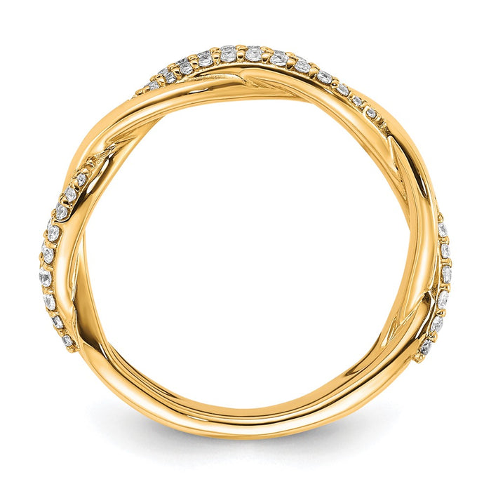 Shop 14K Gold Polished Diamond Fashion Ring - Stylish Luxury at Great Price-2