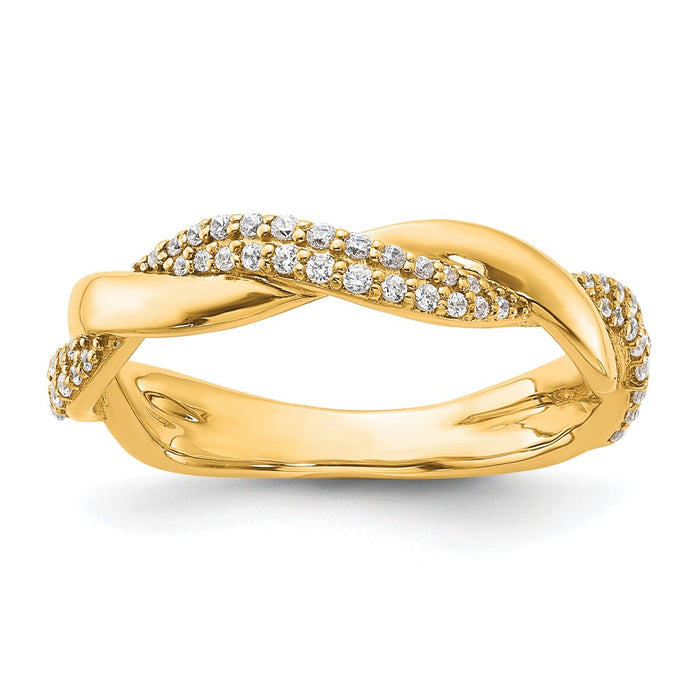 Shop 14K Gold Polished Diamond Fashion Ring - Stylish Luxury at Great Price-1