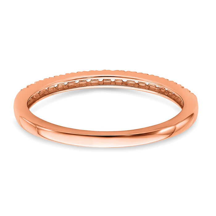 Buy Blooming Bridal 14K Rose Gold Diamond Wedding Band Set | Stylish 1/6 Carat-4
