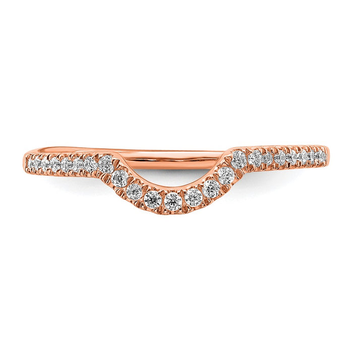 Buy Exclusive 14K Rose Gold Wedding Band Set with 1/8 Carat Diamond - Stylish Value!-4