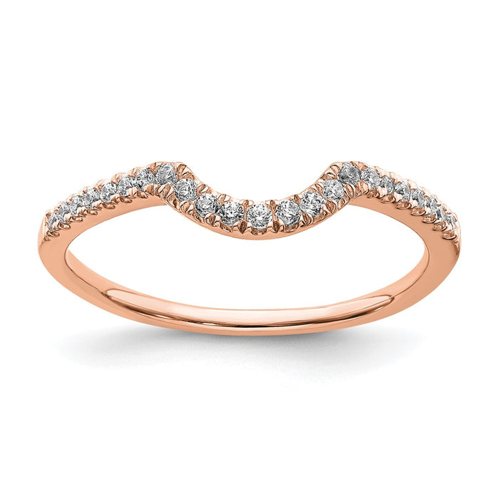 Buy Exclusive 14K Rose Gold Wedding Band Set with 1/8 Carat Diamond - Stylish Value!-1