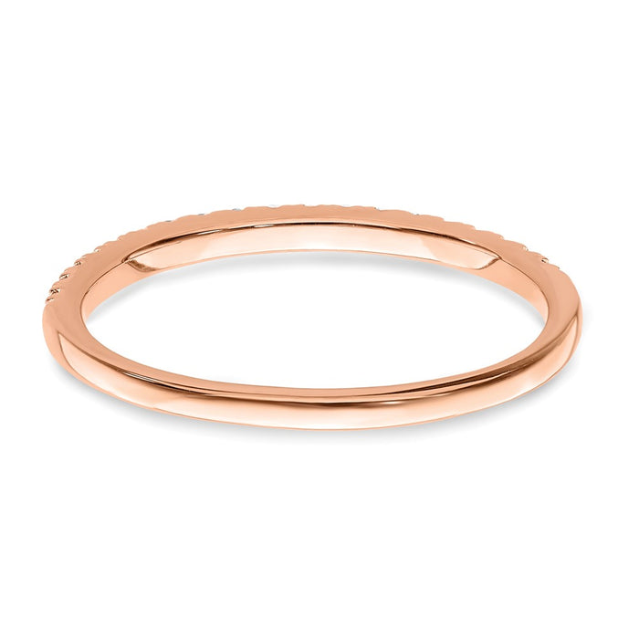 Buy Exclusive 14K Rose Gold Wedding Band Set | 1/6 Carat Diamond, Stylish Value-4