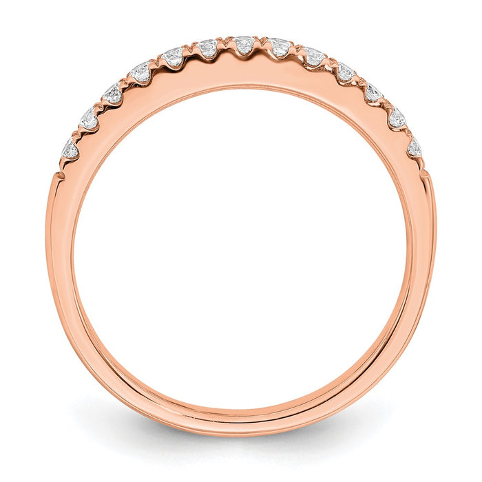 Buy Exclusive 14K Rose Gold Diamond Wedding Band - 1/4 Carat, Stylish Value!-2