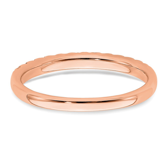 Buy Exclusive 14K Rose Gold Diamond Wedding Band - 1/4 Carat, Stylish Value!-5