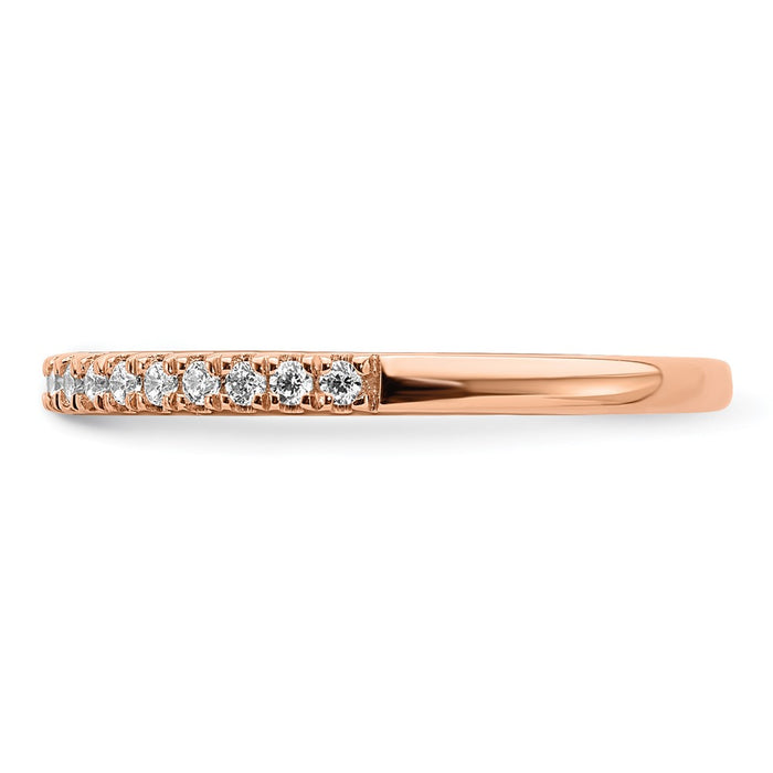 Buy Stylish 14K Rose Gold Wedding Band - 1/8 Carat Full Diamonds, Luxury Value!-3