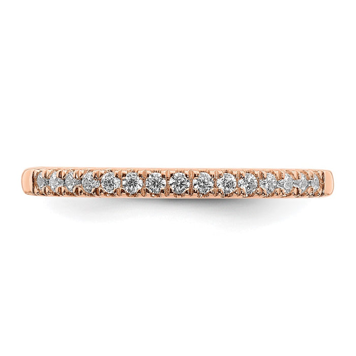 Buy Stylish 14K Rose Gold Wedding Band - 1/8 Carat Full Diamonds, Luxury Value!-4