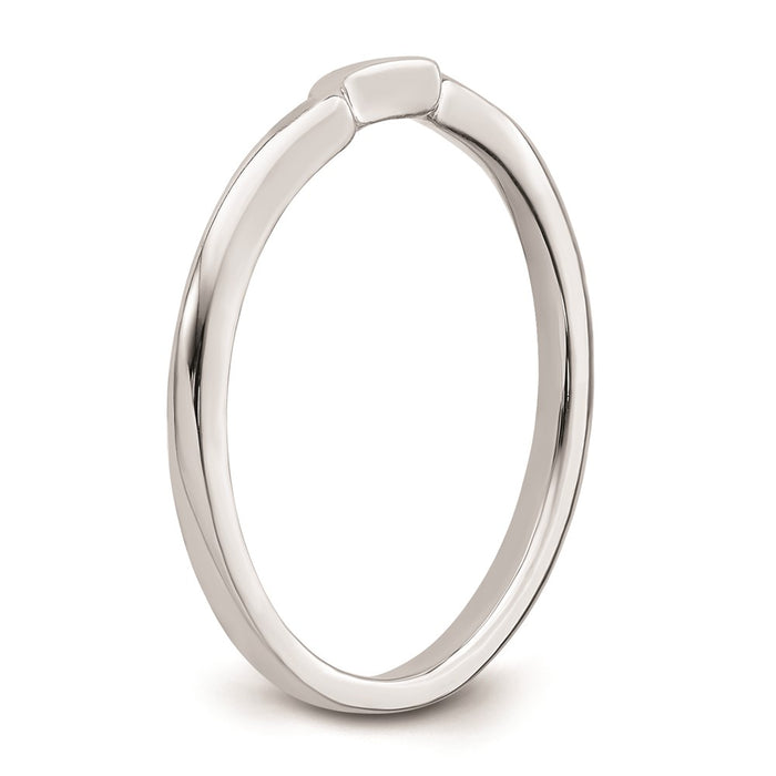 Exclusive 10K White Gold Curved Wedding Band - Affordable Luxury Style-6