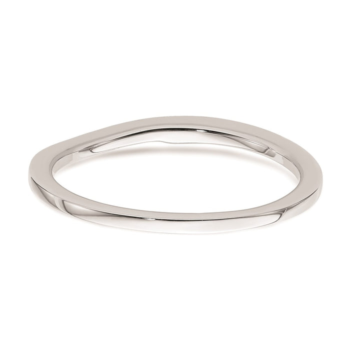 High-Quality 10K White Gold Curved Wedding Band | Stylish & Affordable Price-5