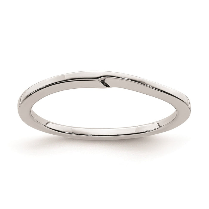 High-Quality 10K White Gold Curved Wedding Band | Stylish & Affordable Price-1