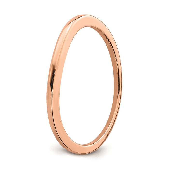High-Quality 10K Rose Gold Curved Wedding Band - Stylish & Affordable Design-6