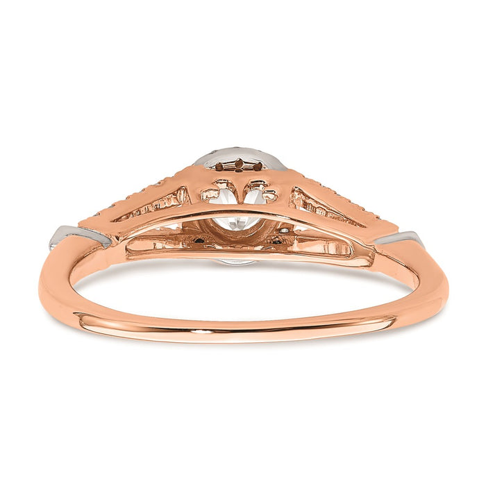 High-quality 10K Rose Gold Halo Engagement Ring | 1/3 Carat Diamond, Stylish Value-5
