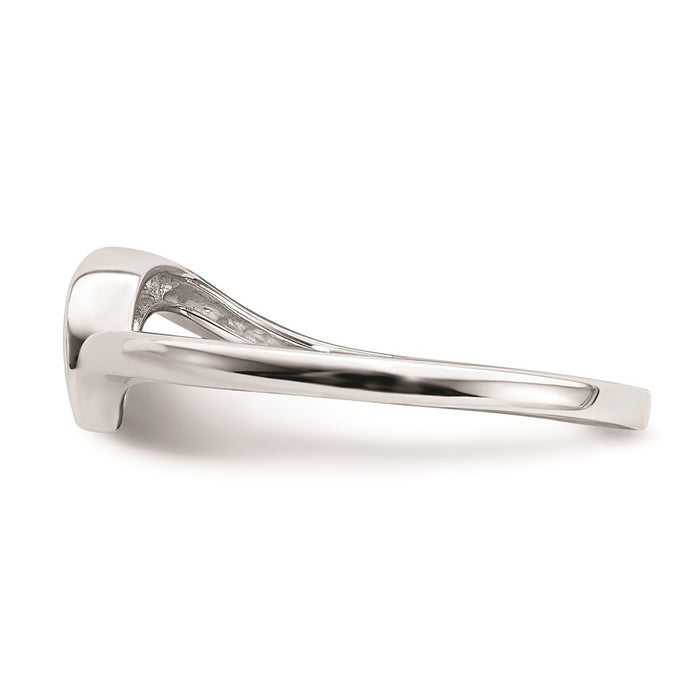 Buy Stylish 10K White Gold Wedding Band with 0.02 Carat Diamond Accent-3