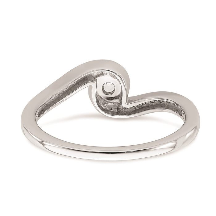 Buy Exclusive 10K White Gold Bypass Engagement Ring with 1/5 Carat Diamond Accent-5