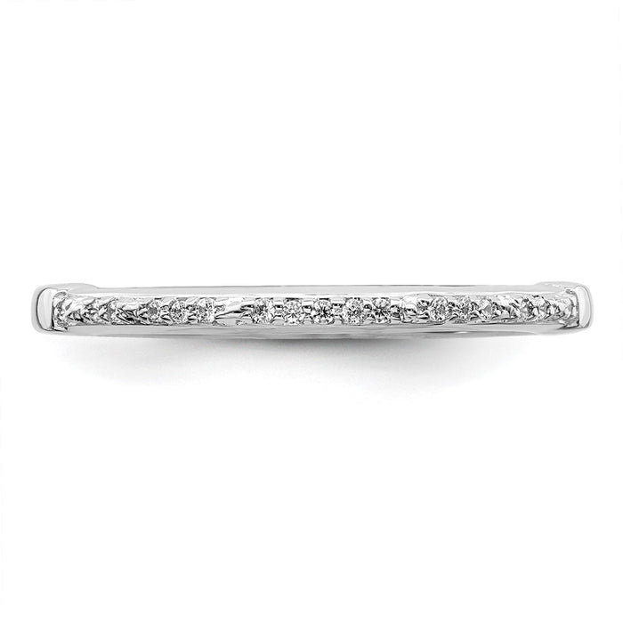 Buy 10K White Gold Diamond Wedding Band, 1/20 Carat, Stylish & Affordable-4